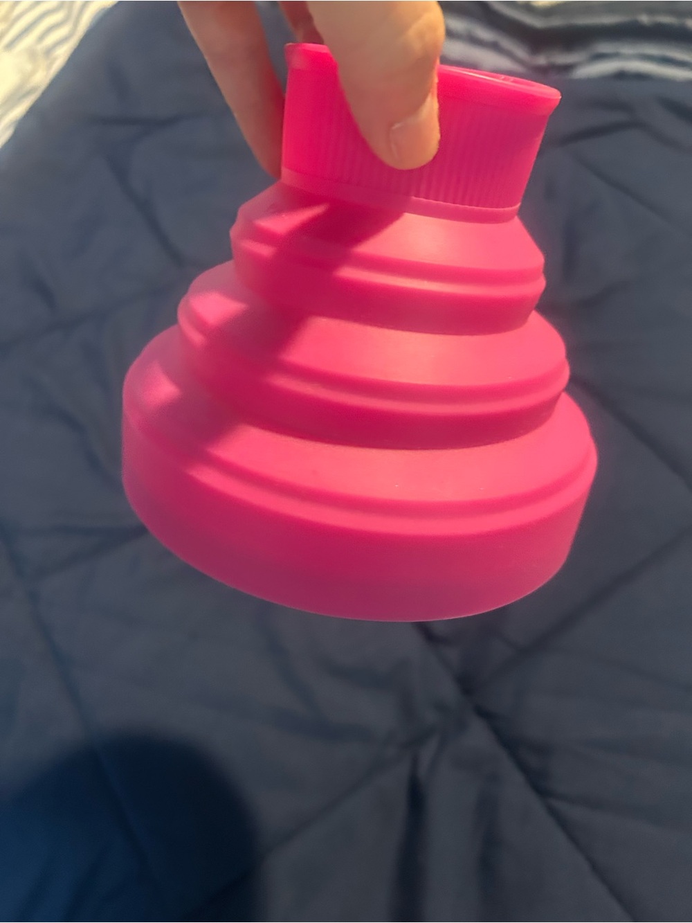 Pink Silicone Collapsible Hair diffuser